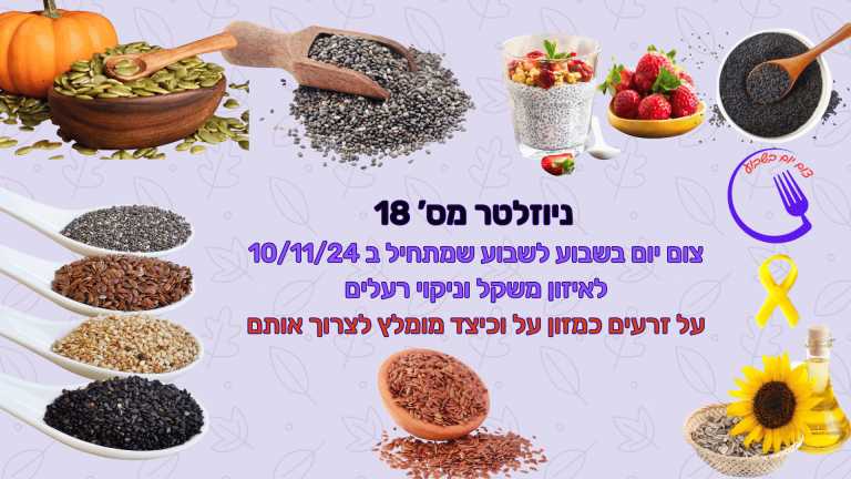 ניוזלטר 18-מתכון לזרעים טחונים מזון על המשמש כנוגד דלקות על ידי חיזוק הגוף